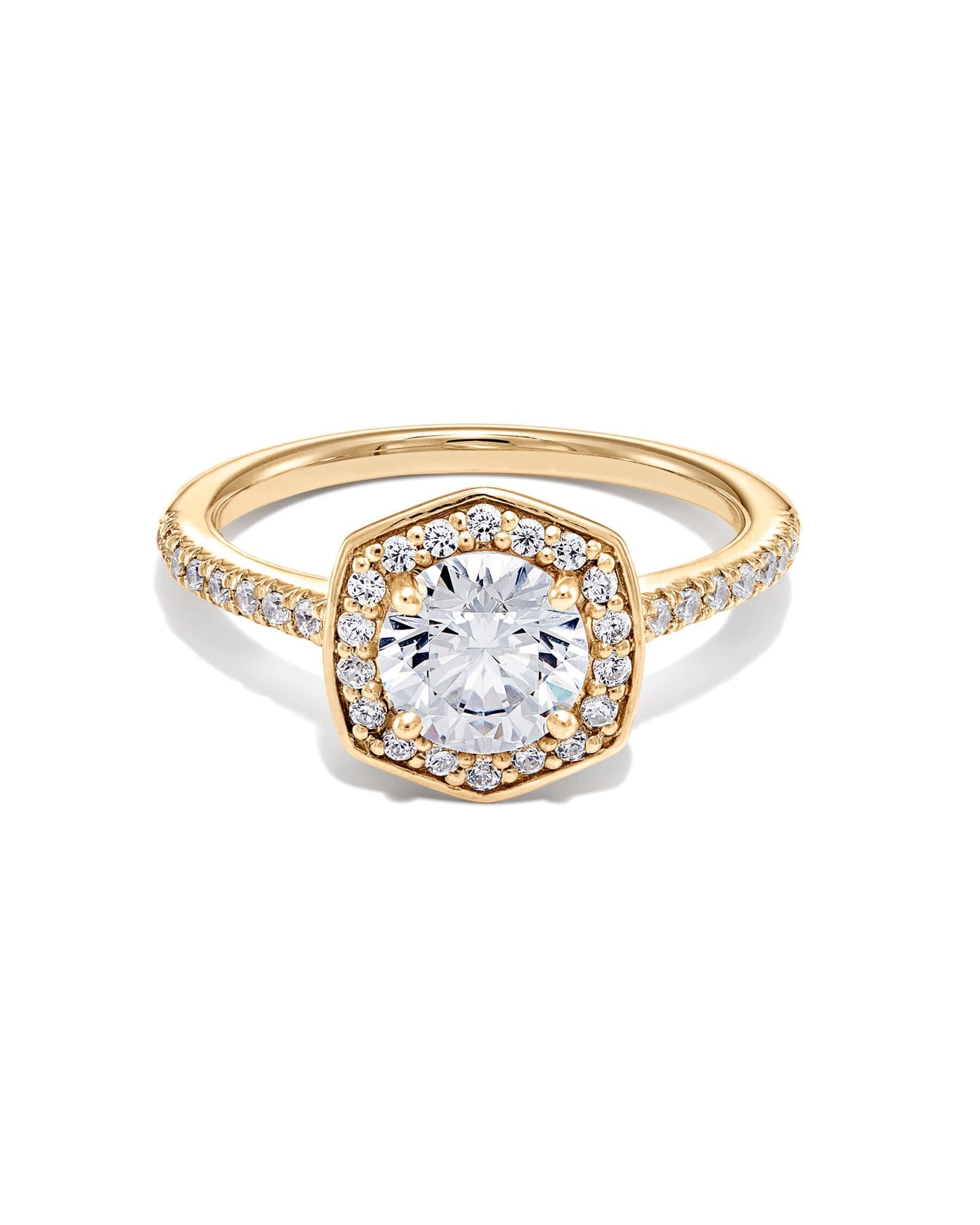 0.75 ct Round Iconic Halo Engagement Ring in 14k Gold