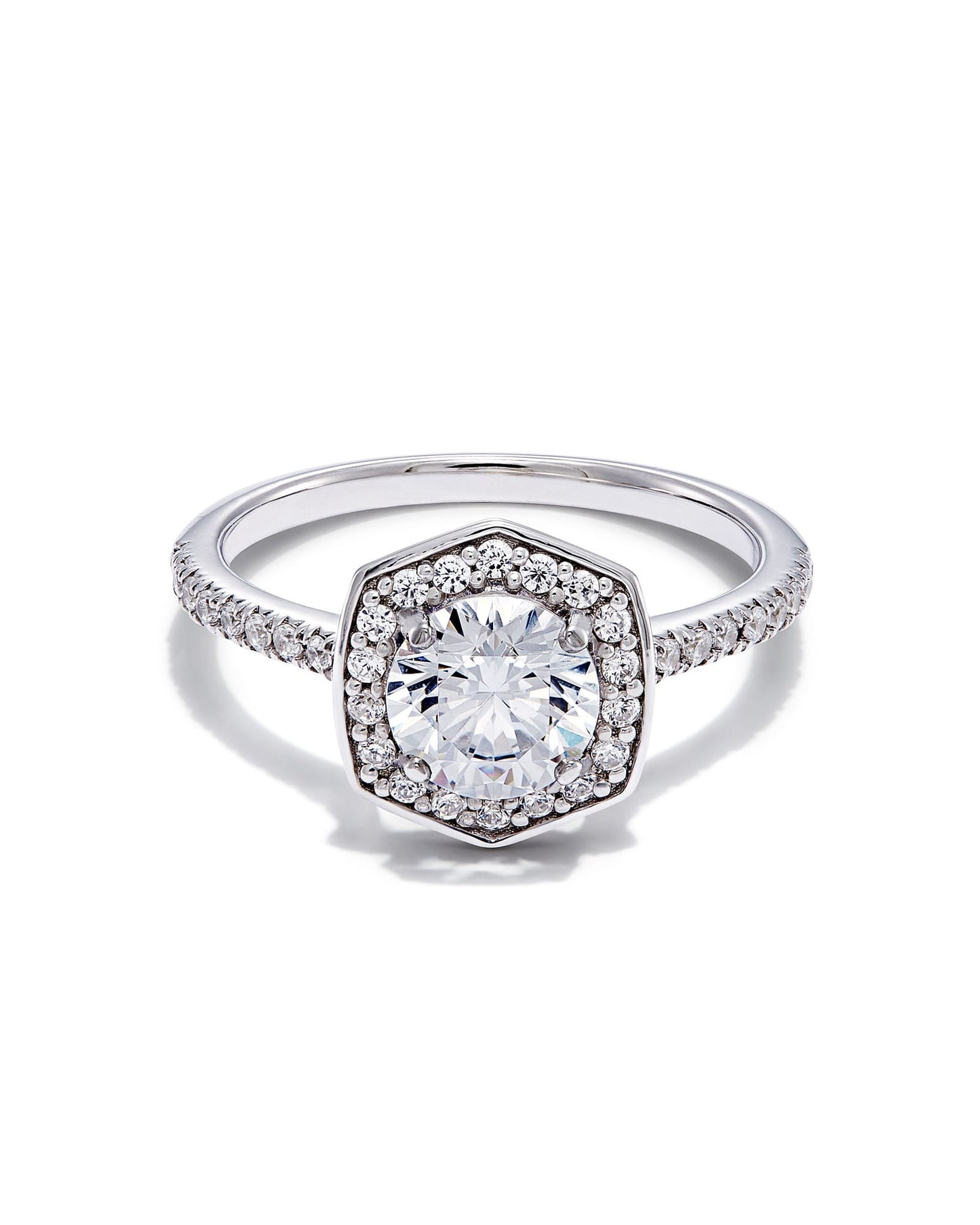 0.75 ct Round Iconic Halo Engagement Ring in 14k Gold