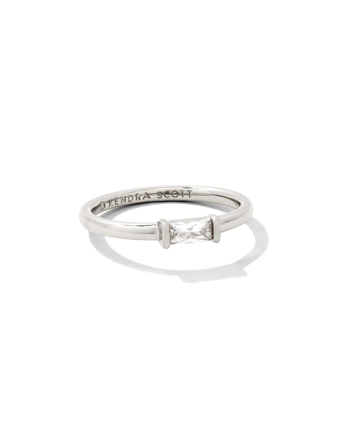Juliette Silver Band Ring in White CZ 196088022161