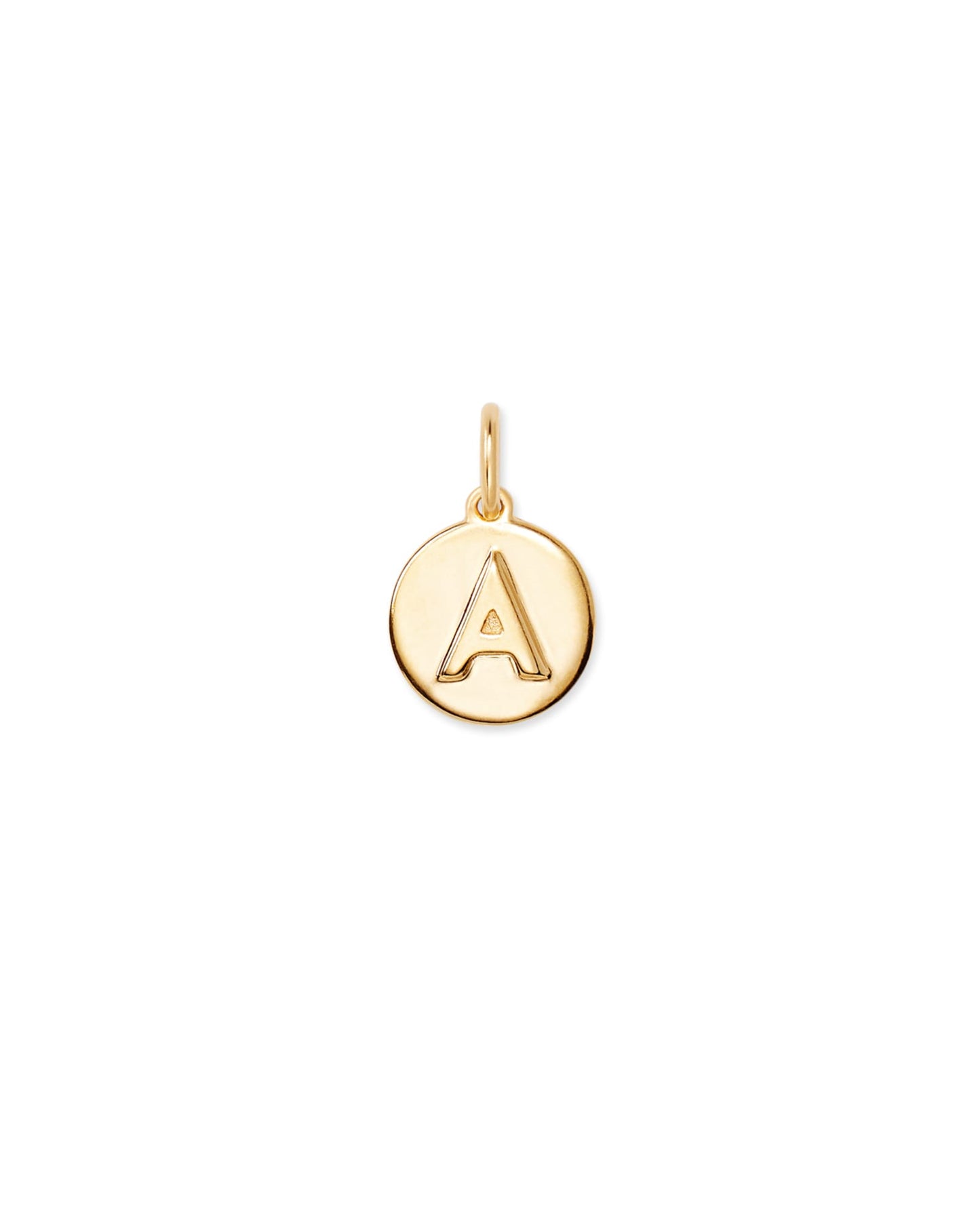 Letter Coin Charm in 18k Gold Vermeil