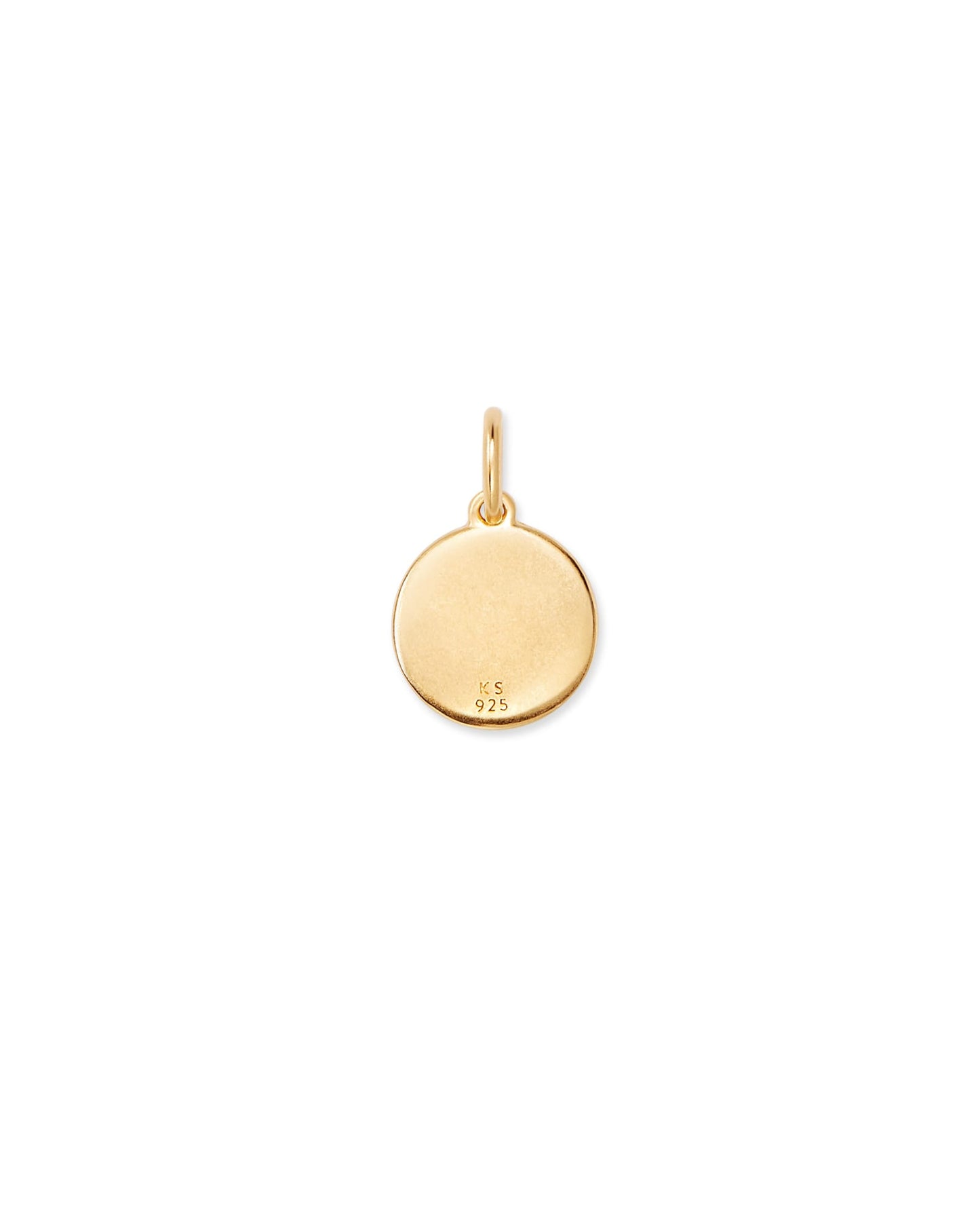 Letter Coin Charm in 18k Gold Vermeil