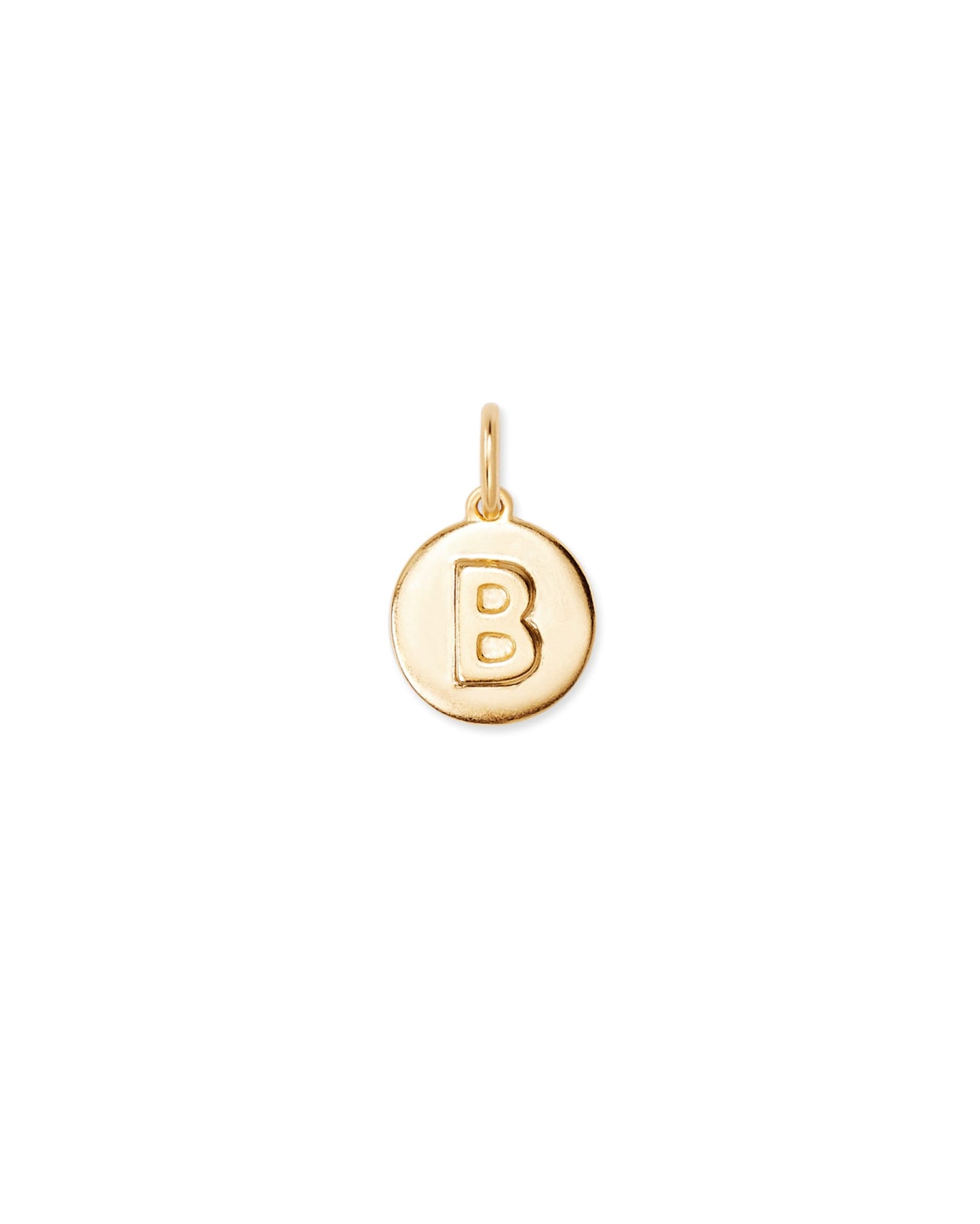 Letter Coin Charm in 18k Gold Vermeil