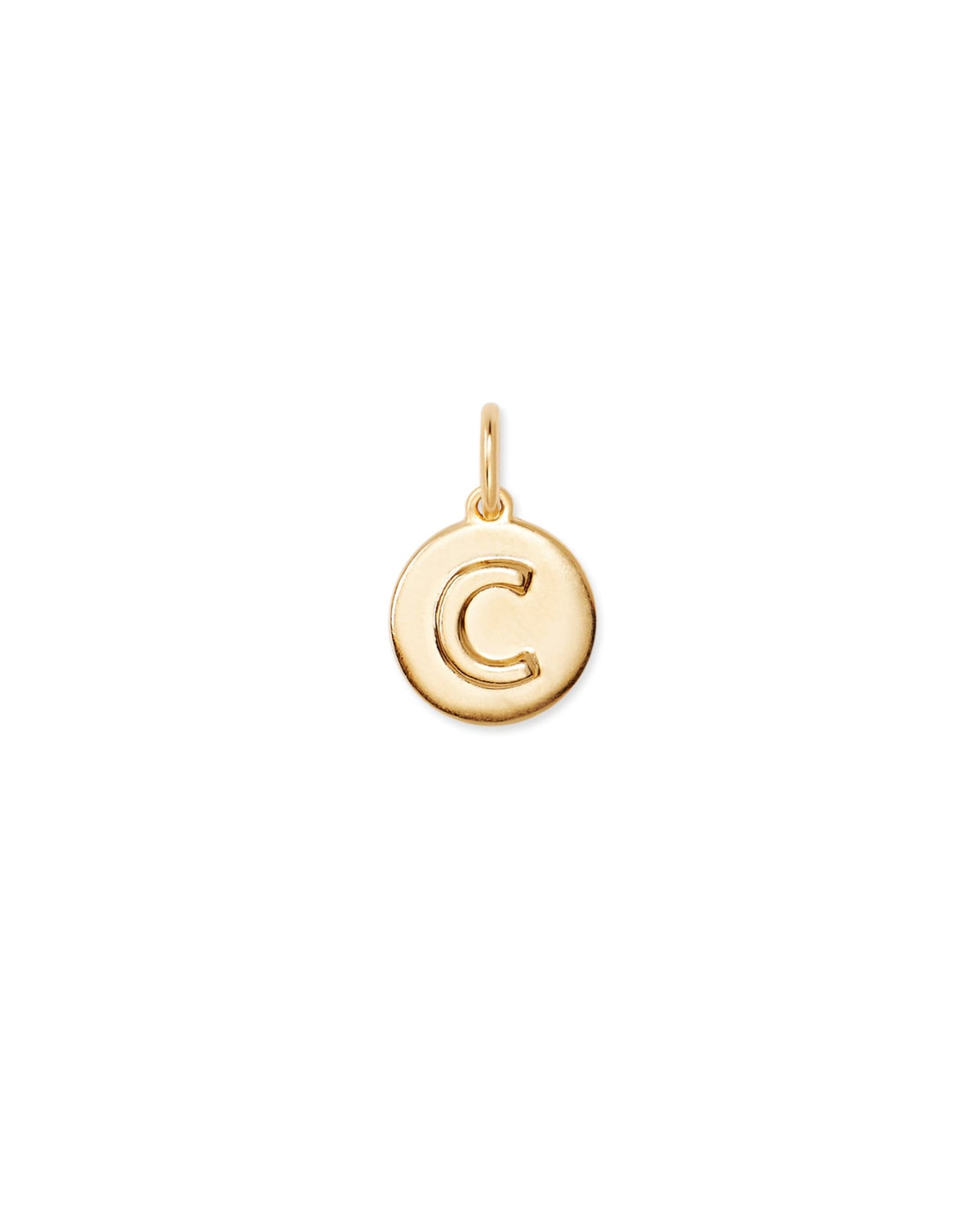 Letter Coin Charm in 18k Gold Vermeil
