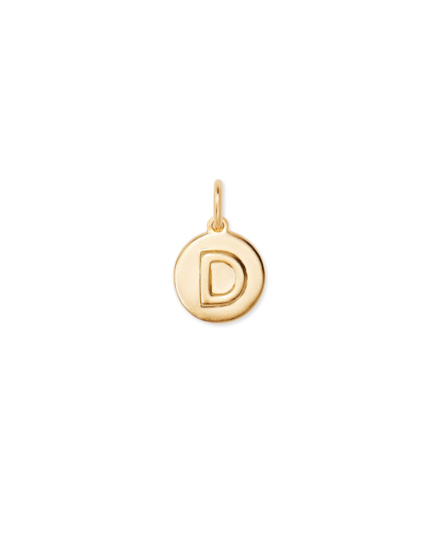 Letter Coin Charm in 18k Gold Vermeil