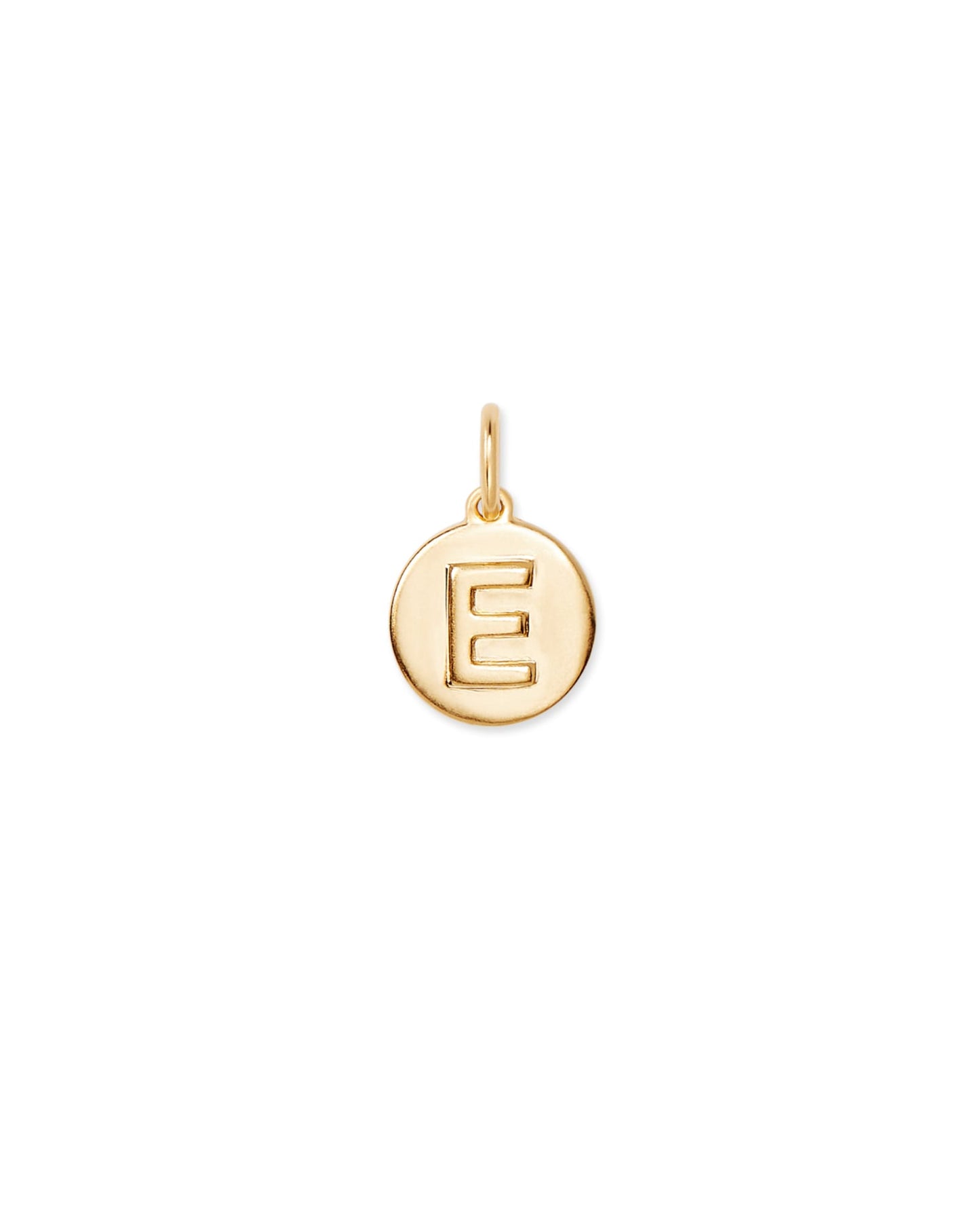 Letter Coin Charm in 18k Gold Vermeil