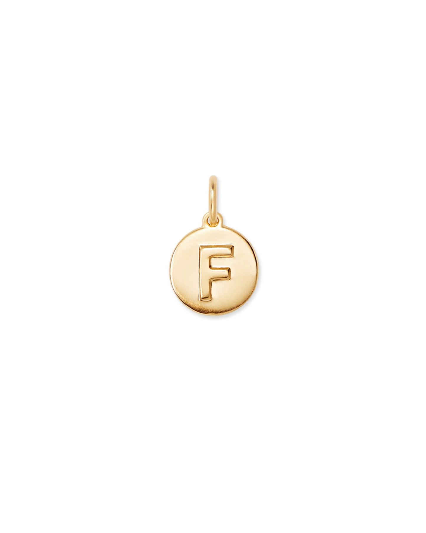 Letter Coin Charm in 18k Gold Vermeil