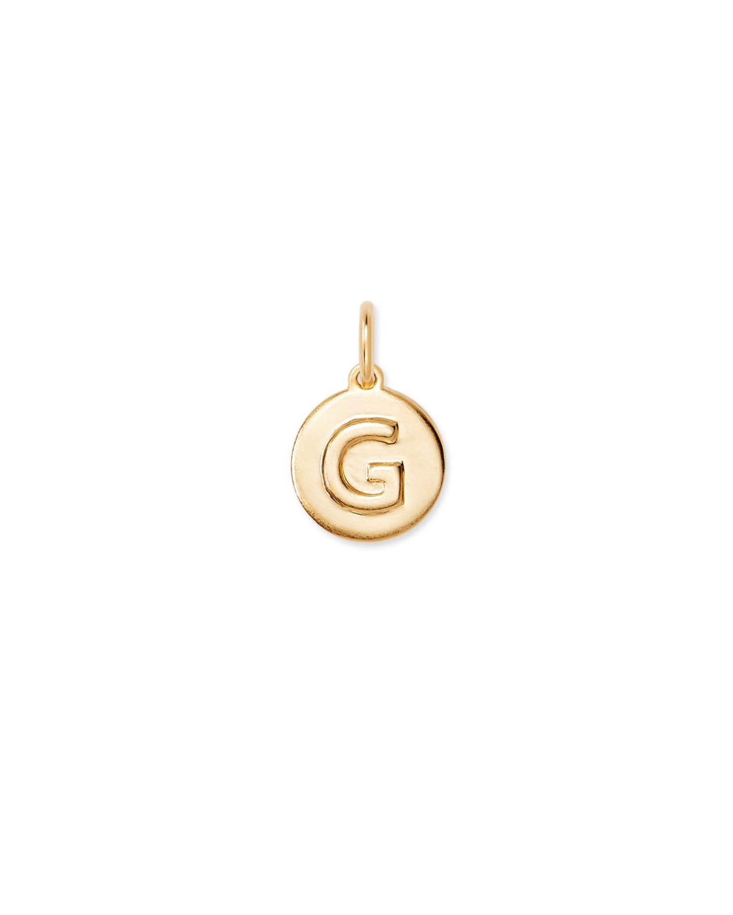 Letter Coin Charm in 18k Gold Vermeil