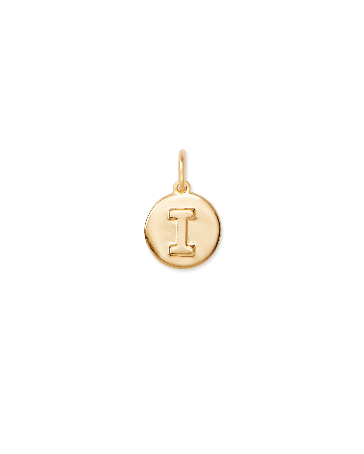 Letter Coin Charm in 18k Gold Vermeil