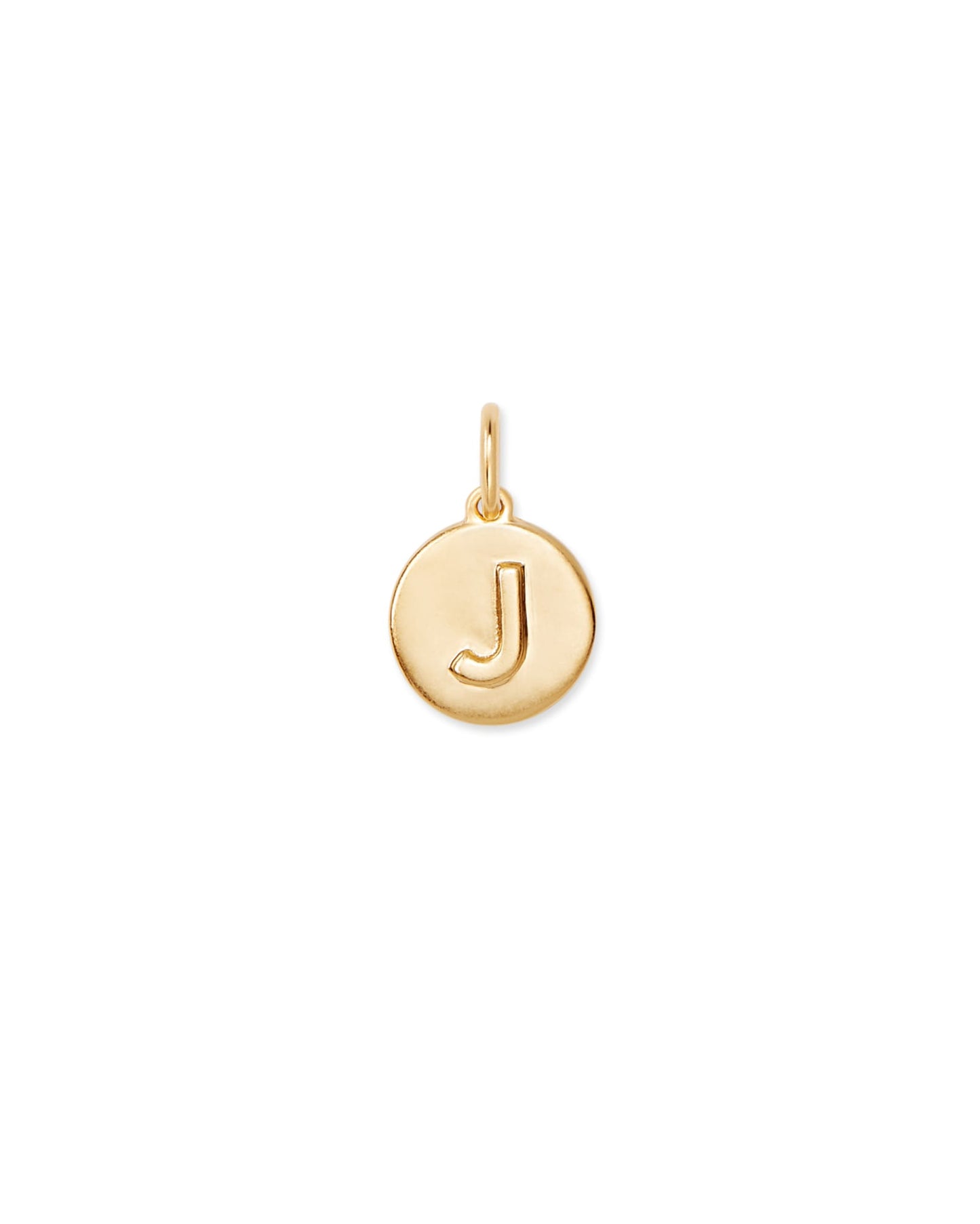 Letter Coin Charm in 18k Gold Vermeil