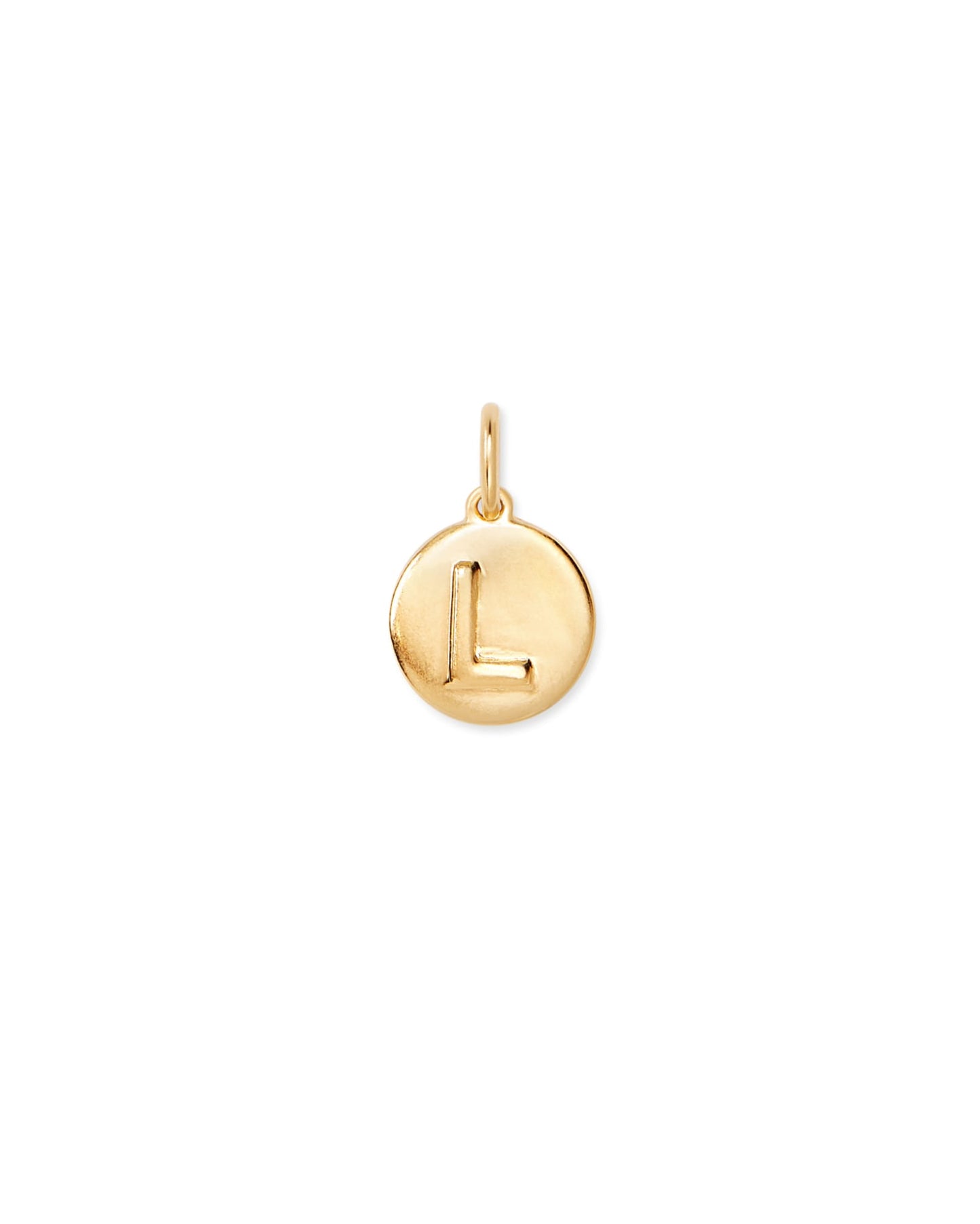 Letter Coin Charm in 18k Gold Vermeil