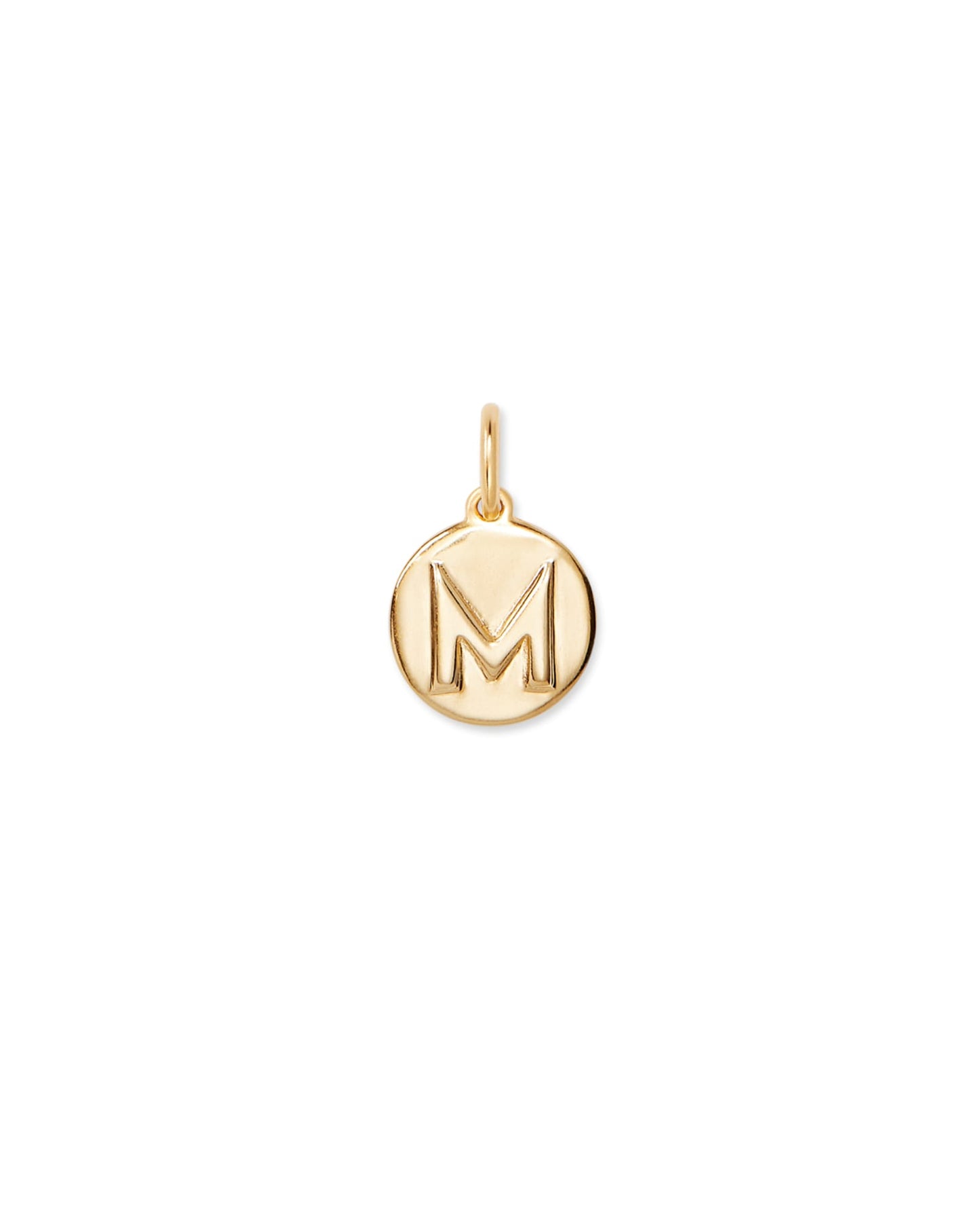 Letter Coin Charm in 18k Gold Vermeil
