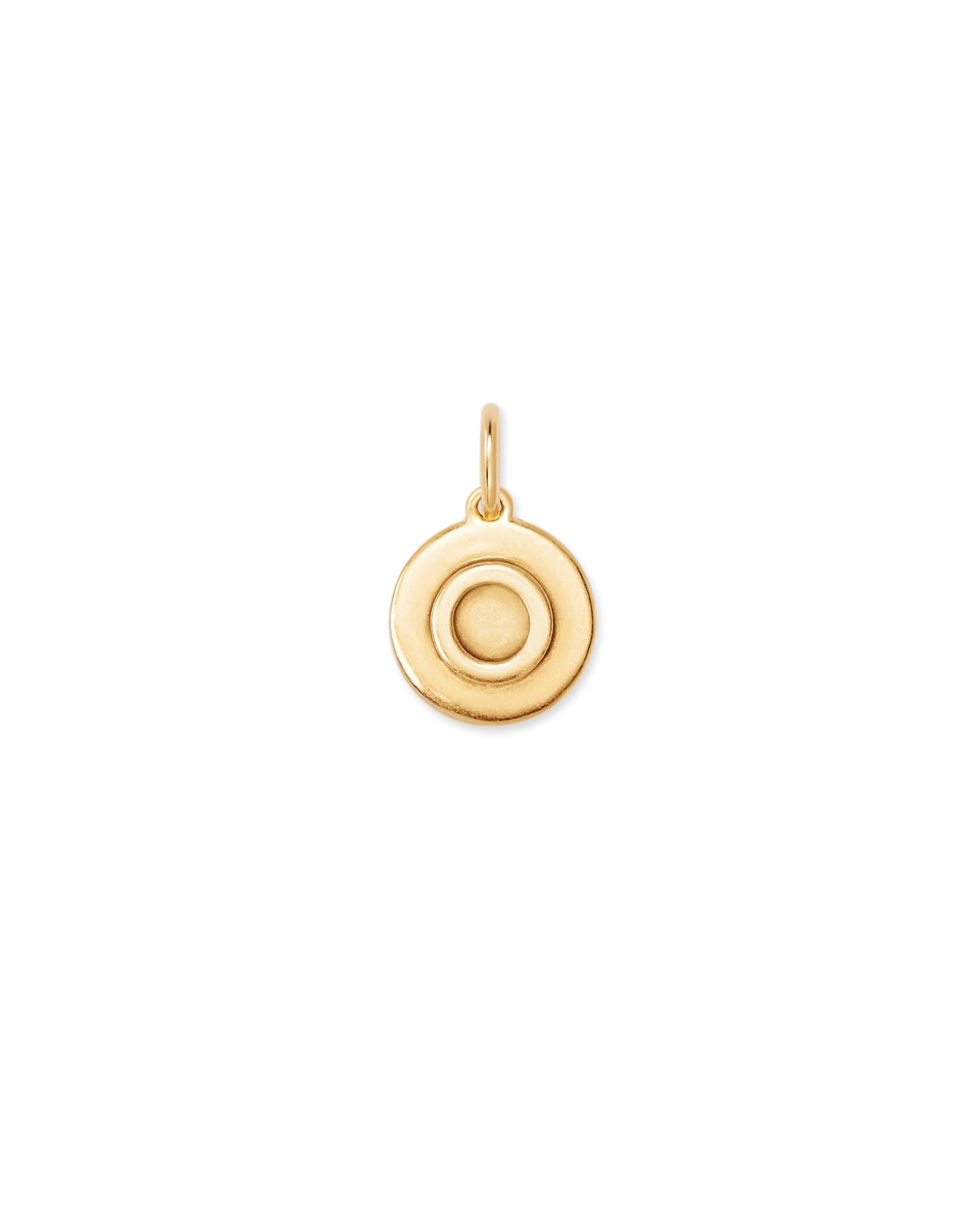 Letter Coin Charm in 18k Gold Vermeil