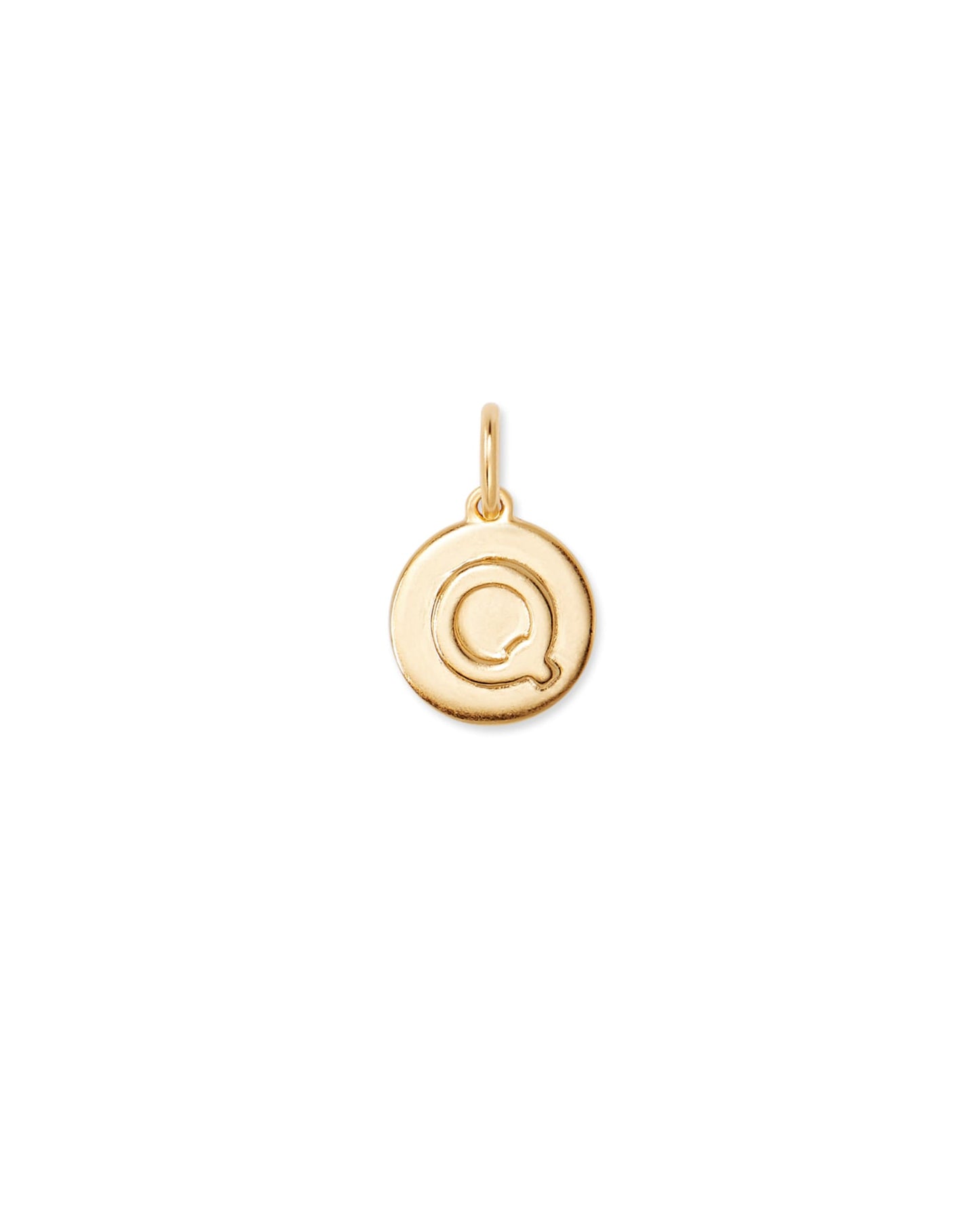 Letter Coin Charm in 18k Gold Vermeil