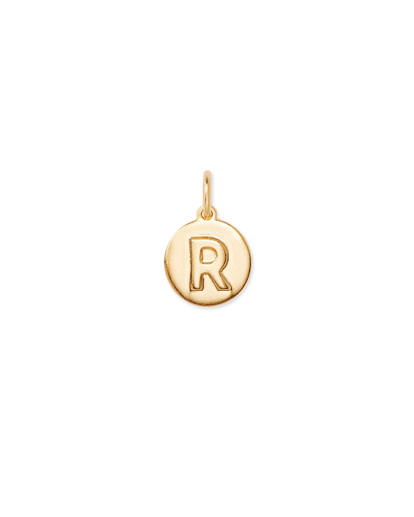 Letter Coin Charm in 18k Gold Vermeil