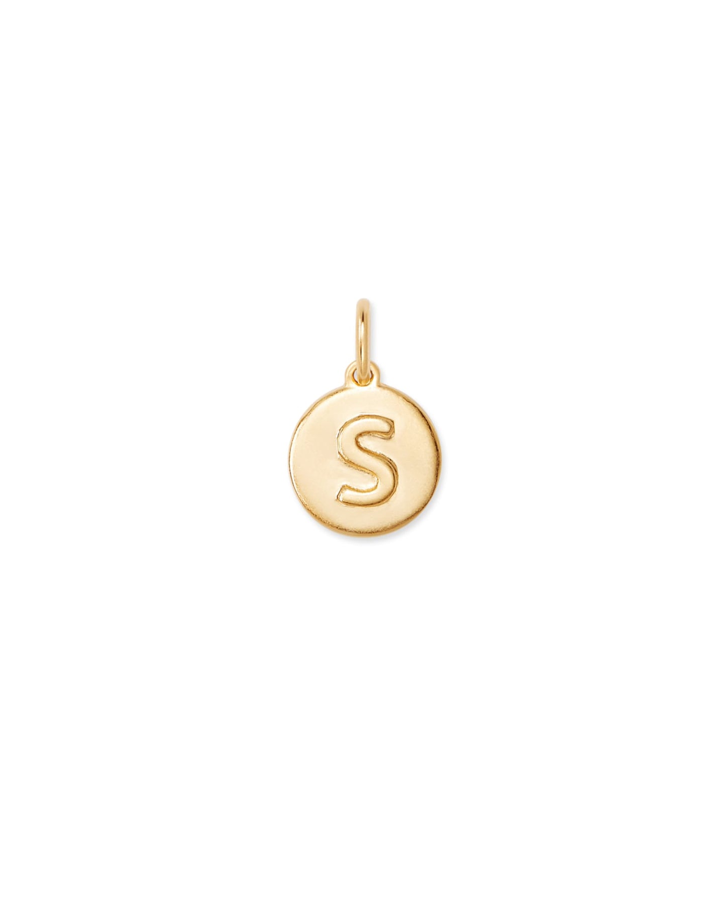 Letter Coin Charm in 18k Gold Vermeil