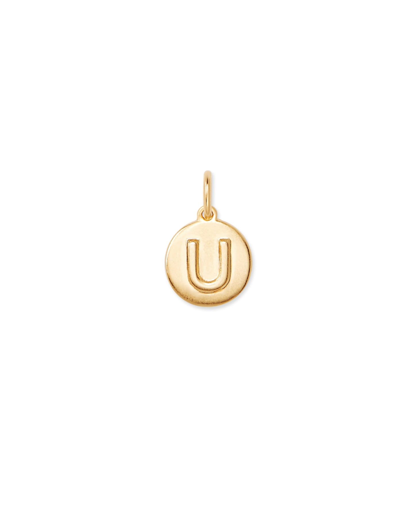 Letter Coin Charm in 18k Gold Vermeil