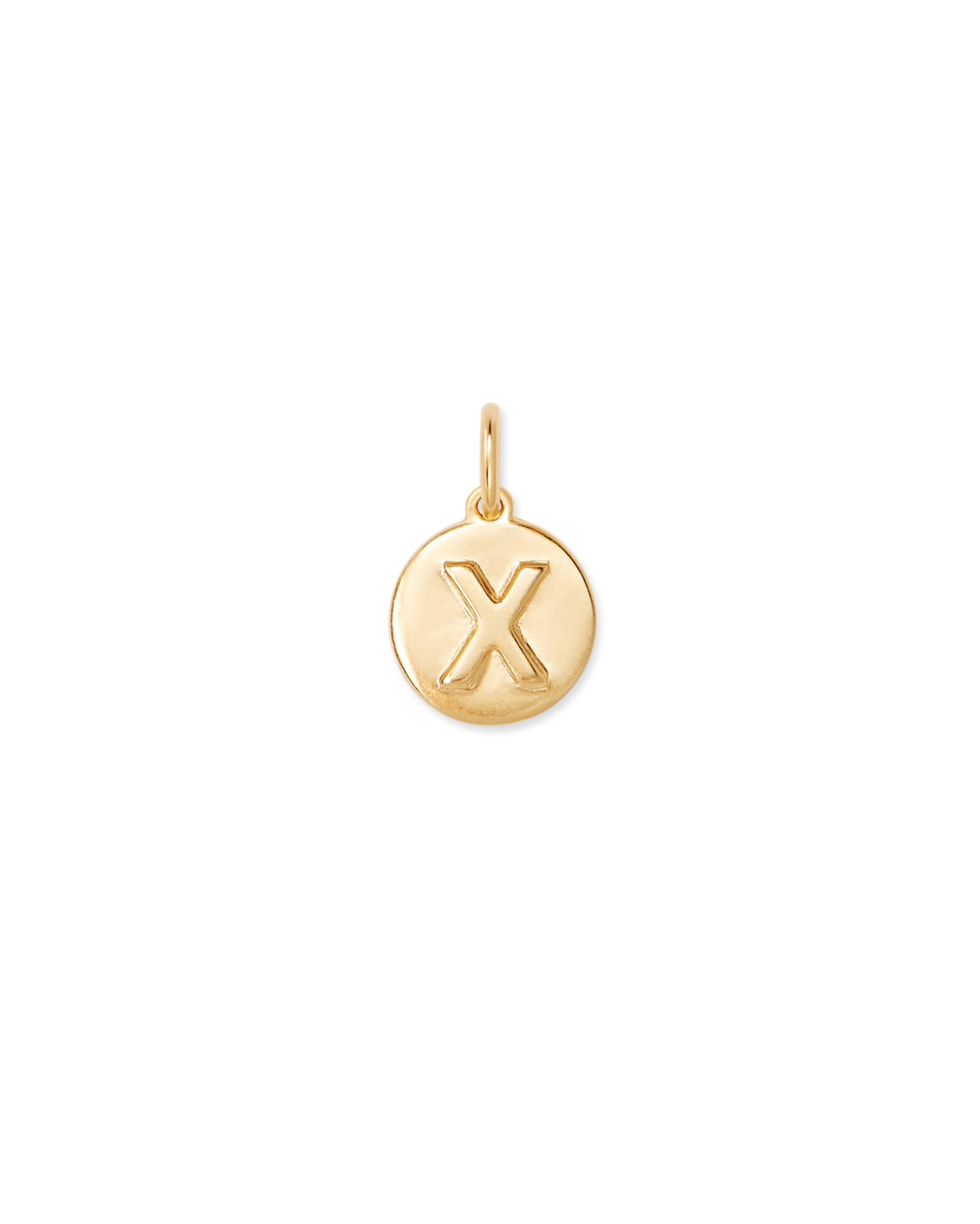 Letter Coin Charm in 18k Gold Vermeil