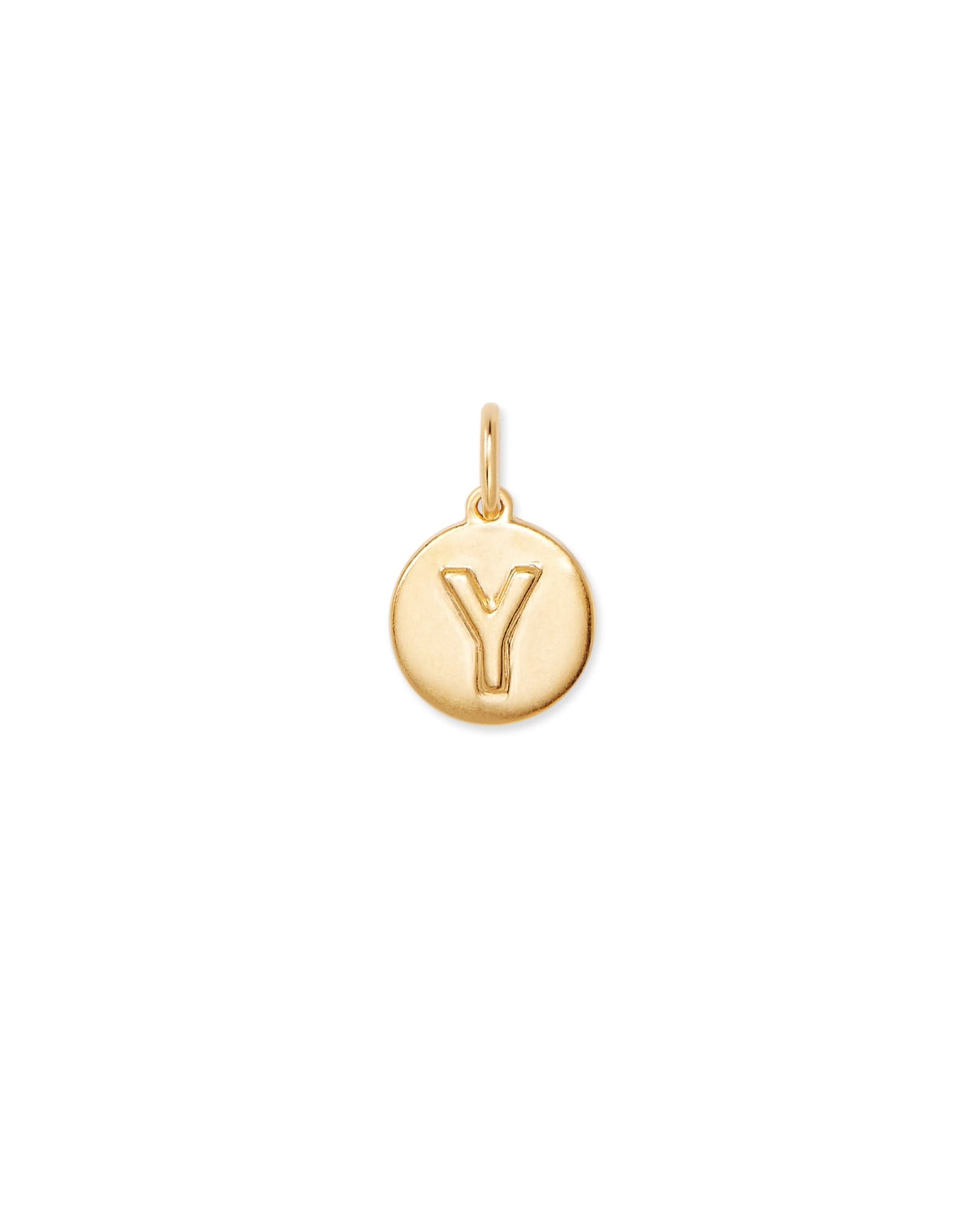 Letter Coin Charm in 18k Gold Vermeil