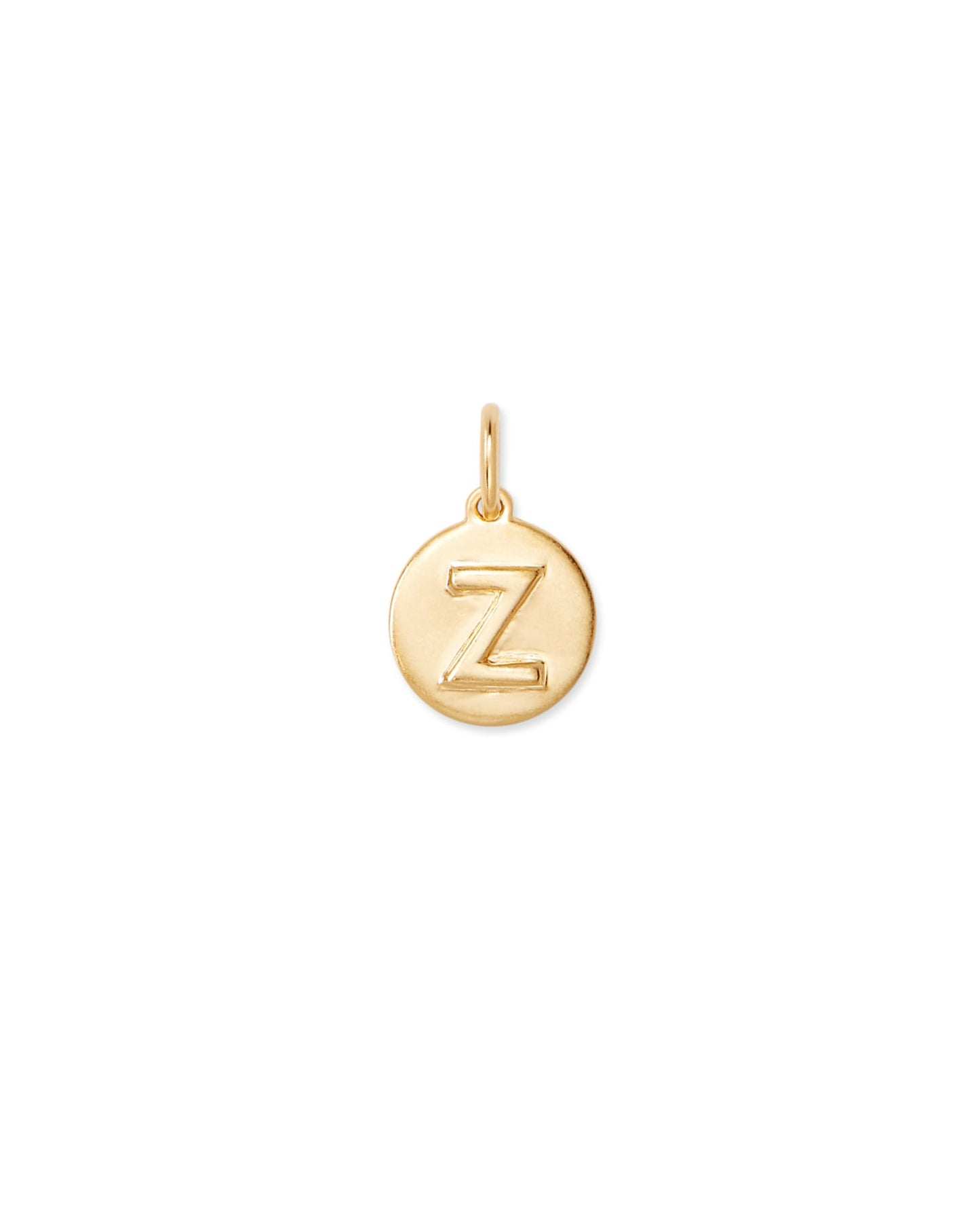 Letter Coin Charm in 18k Gold Vermeil