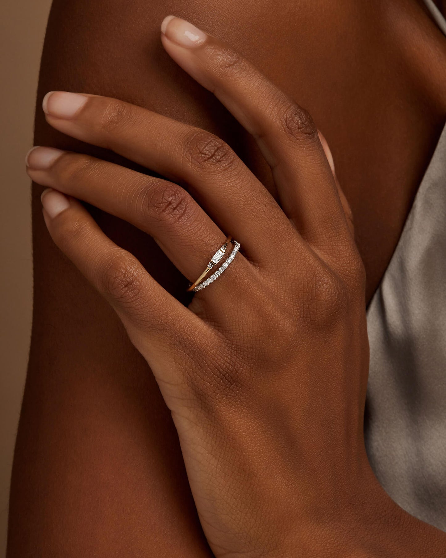 Maria 14k Yellow Gold Band Ring in White Diamond 842177066669