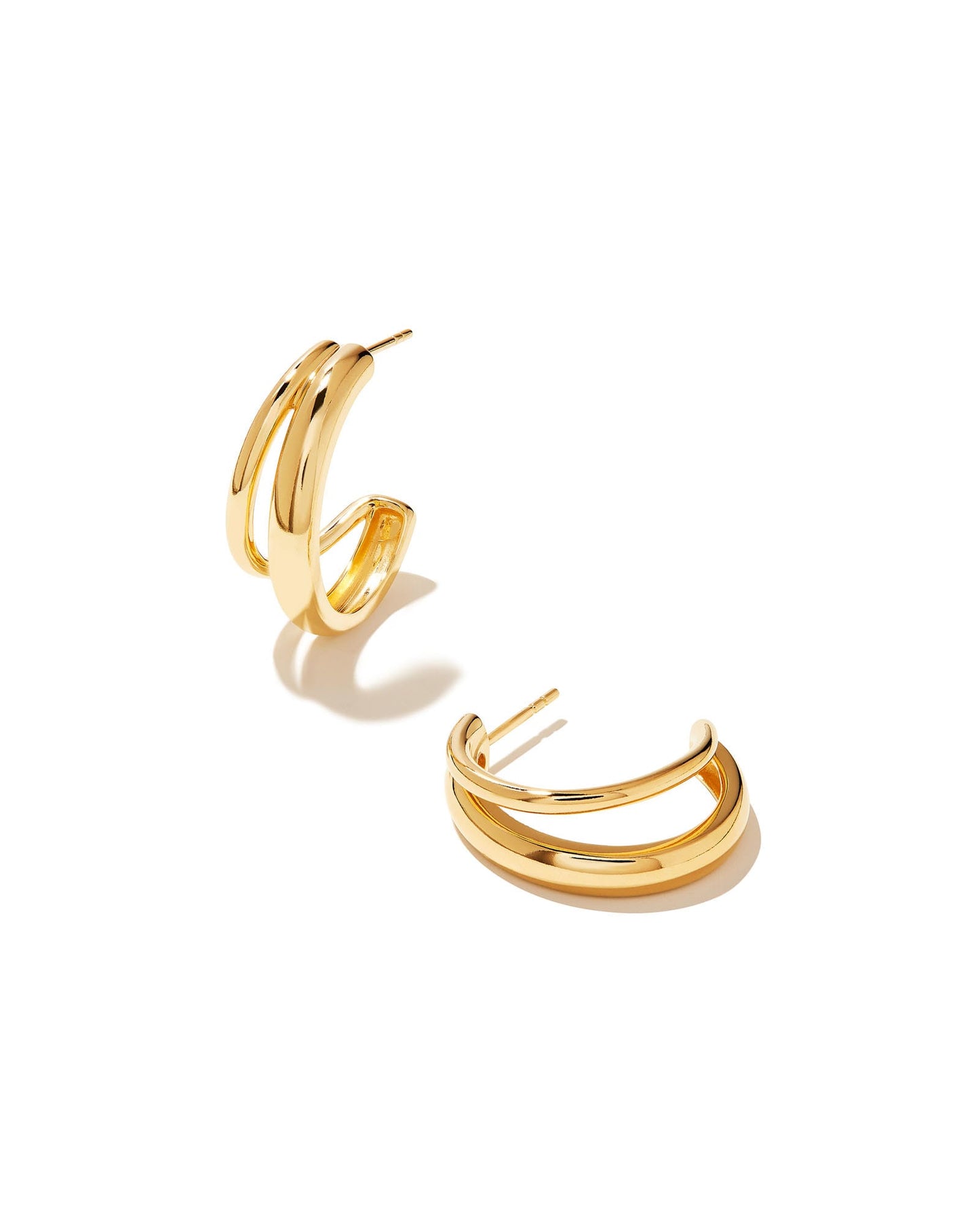 Kendra Scott Meg Double Hoop Earrings in Mixed Metal