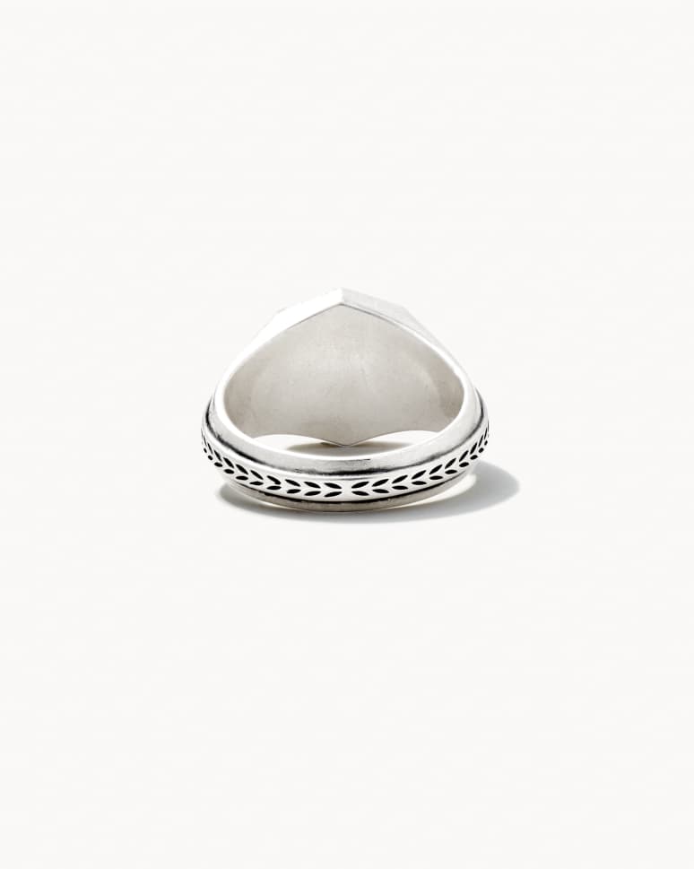 Hicks Signet Ring in Oxidized Sterling Silver