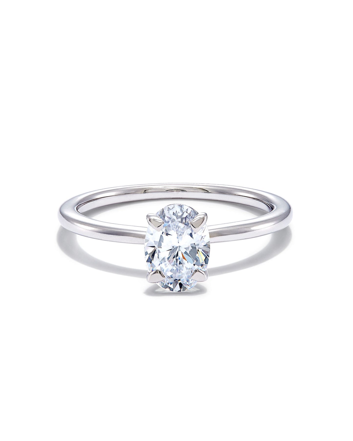 2 ct Oval Solitaire Engagement Ring in 14k Gold