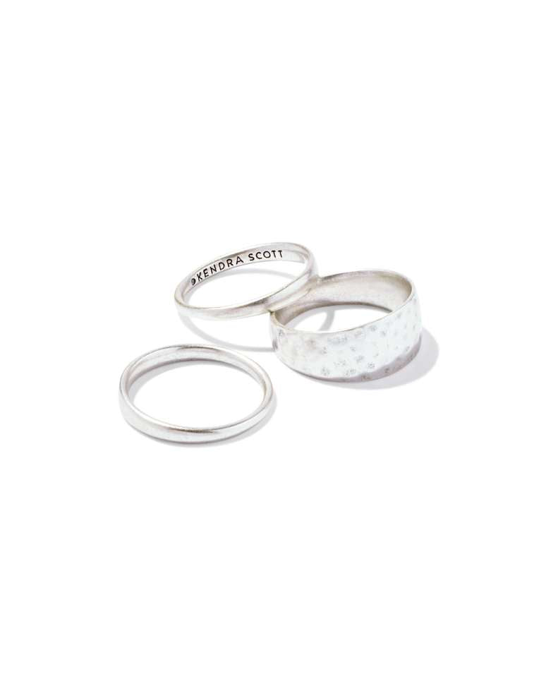 Terra Ring Set of 3 in Vintage Gold and Silver