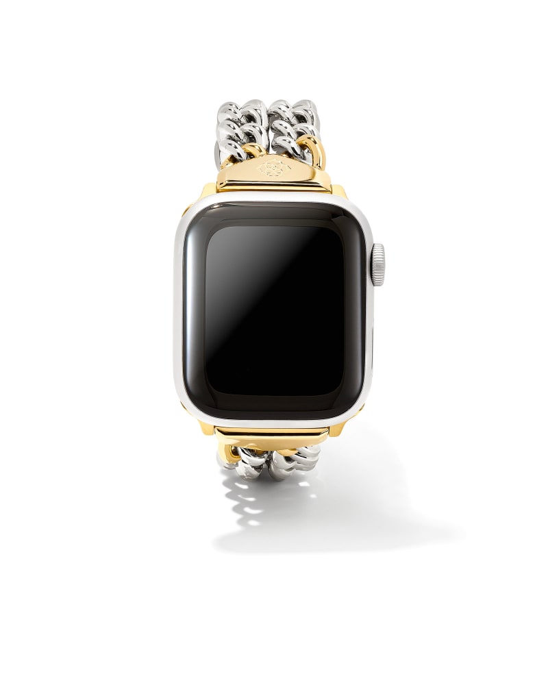 Whitley Double Chain Watch Band in Two Tone Stainless Steel 9608803578