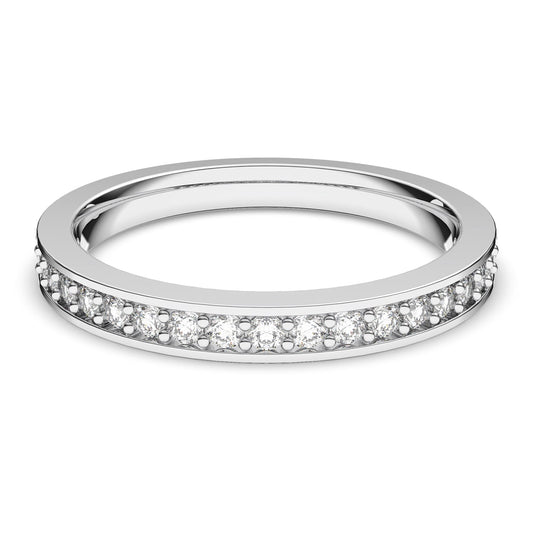 Swarovski Matrix ring, White, Rhodium plated