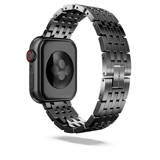 Swarovski Sparkling princess strap, For Apple Watch® 40mm & 41mm, Black, Black finish