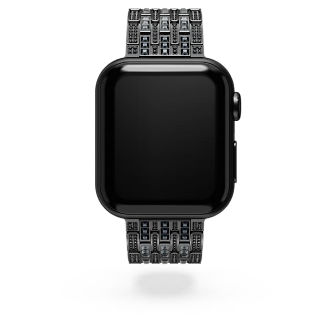 Swarovski Sparkling princess strap, For Apple Watch® 40mm & 41mm, Black, Black finish