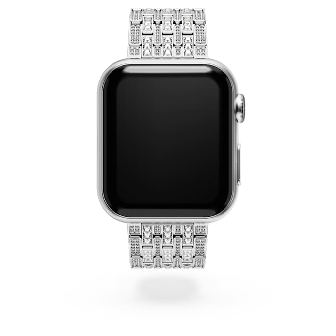 Swarovski Sparkling princess strap, For Apple Watch® 40mm & 41mm, Silver tone, Stainless steel