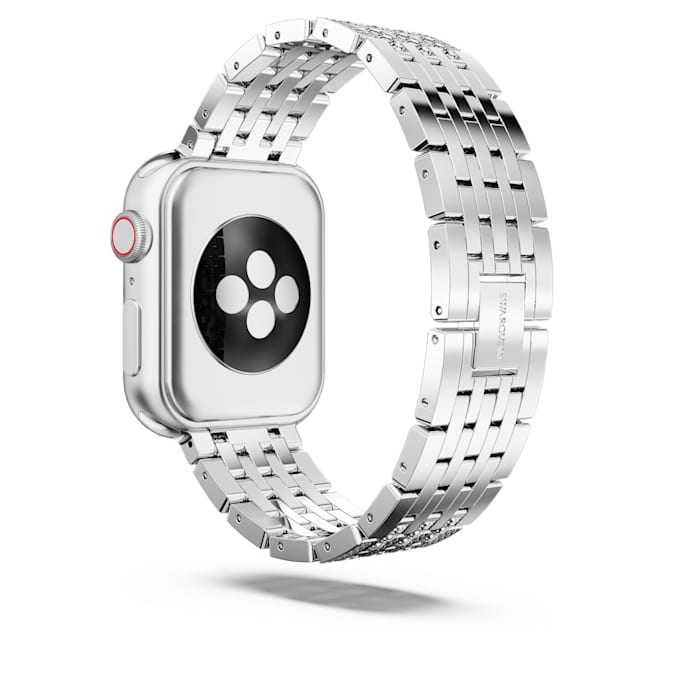 Swarovski Sparkling princess strap, For Apple Watch® 40mm & 41mm, Silver tone, Stainless steel
