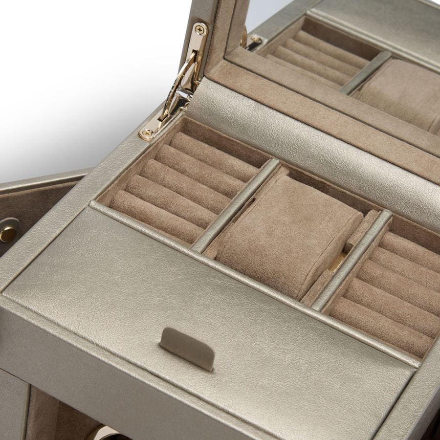 Wolf Palermo Single Watch Winder with Jewelry Storage 213778
