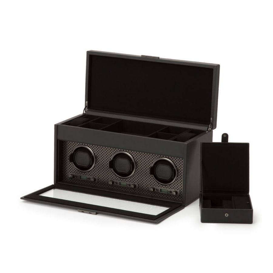 Wolf Axis Triple Watch Winder With Storage 469403