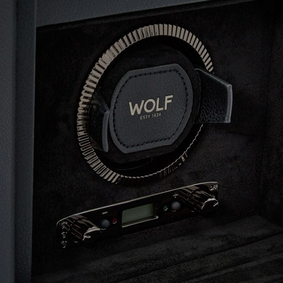 Wolf British Racing Single Watch Winder with Storage 792102