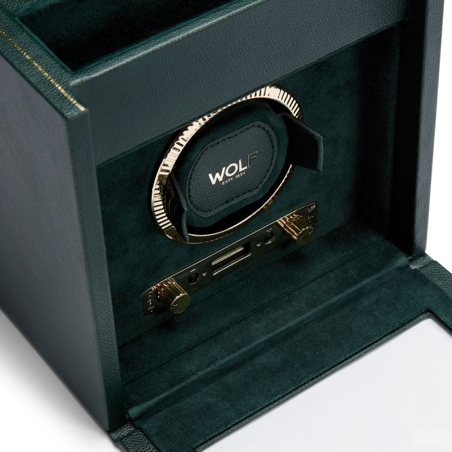 Wolf British Racing Single Watch Winder with Storage 792141