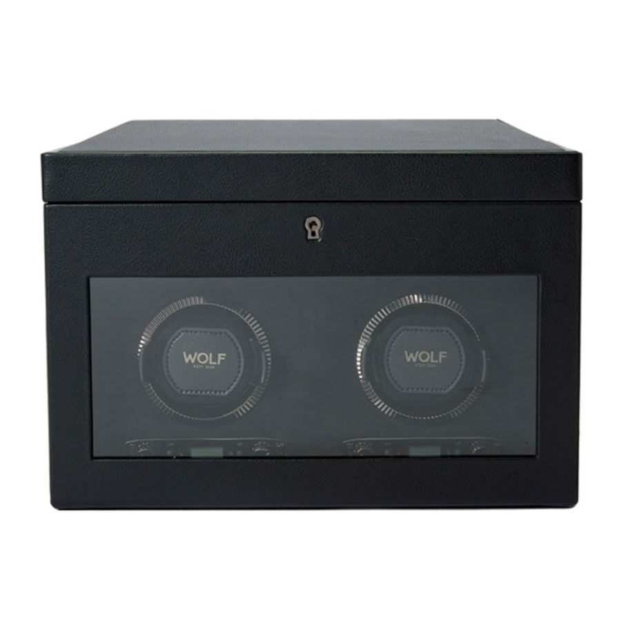 Wolf British Racing Double Watch Winder with Storage 792202