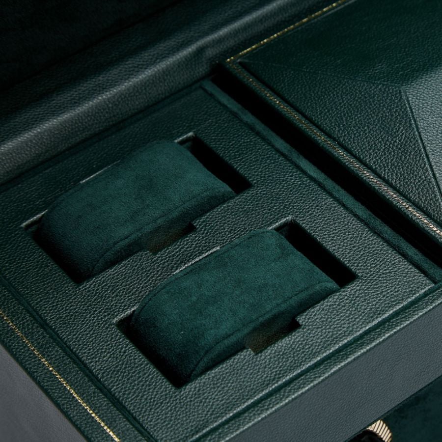 Wolf British Racing Triple Watch Winder with Storage 792341