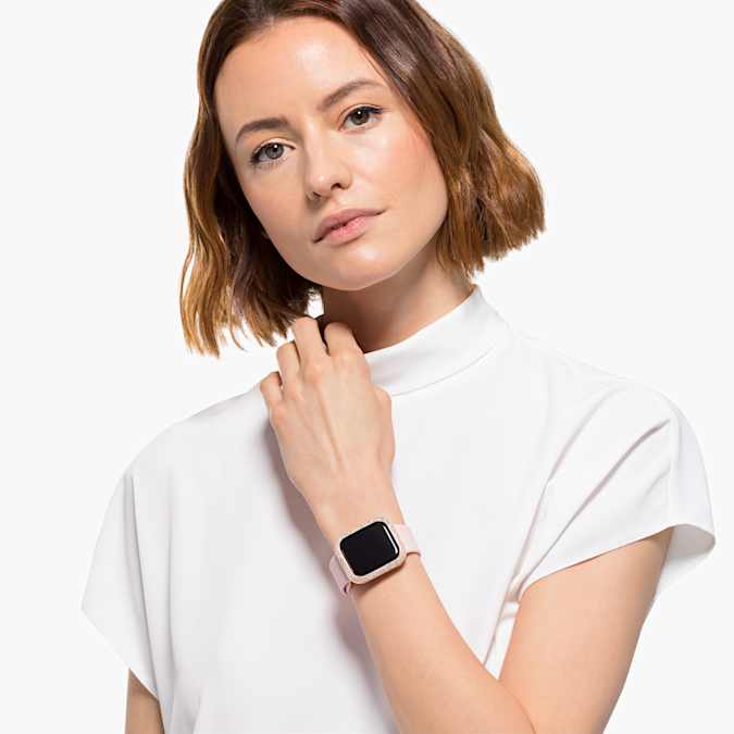 Swarovski Sparkling case, For Apple Watch® Series 4 & 5, 40 mm, Rose gold tone