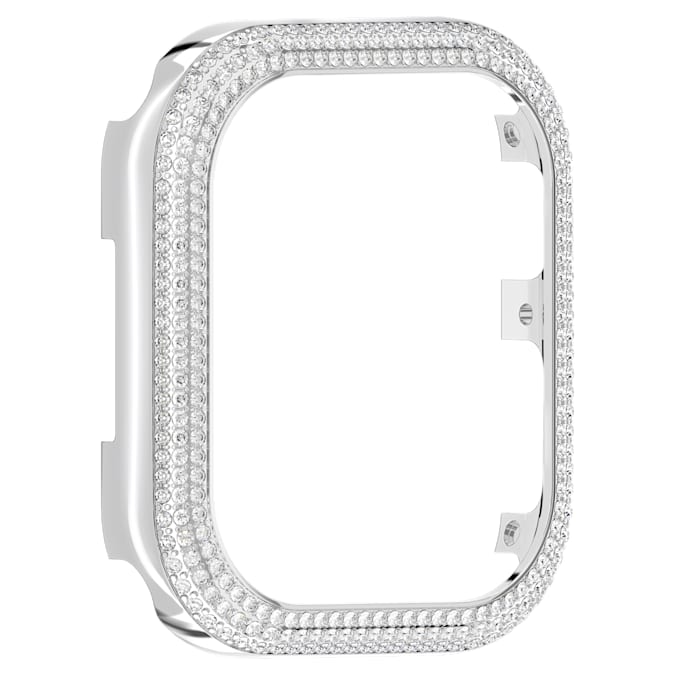 Swarovski Sparkling case, For Apple Watch® Series 7, 41 mm, Silver tone