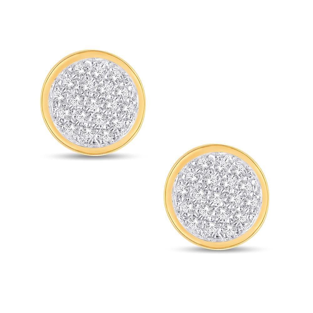 10 Karat Yellow Gold 0.10 Carat Diamond Round Earrings-0126032-YG