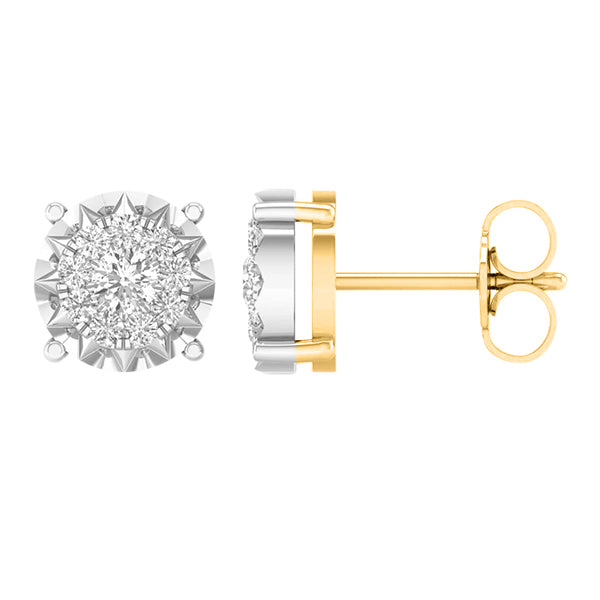 10 Karat Yellow Gold 0.33 Carat Diamond Fashion Earrings-0127146-YG