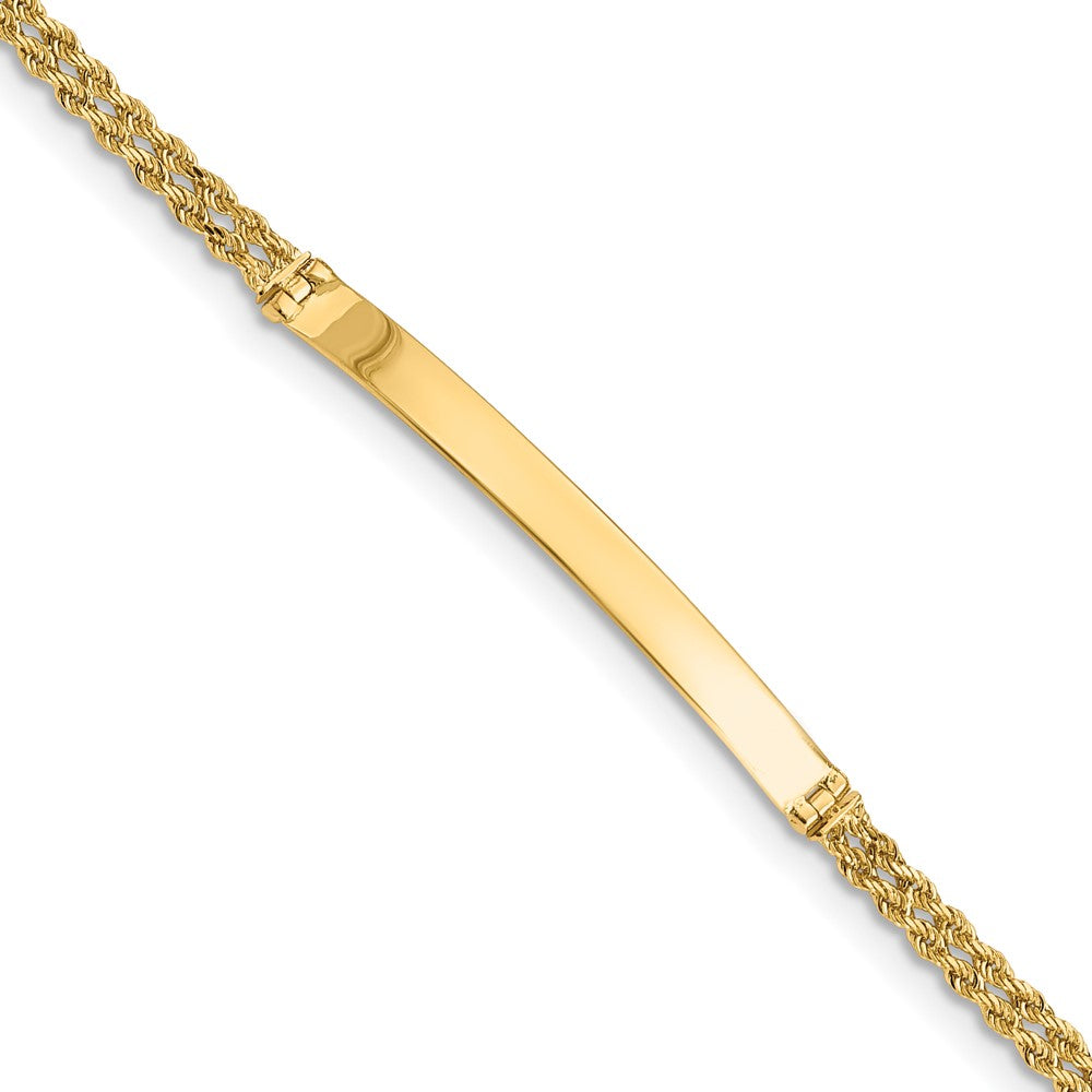Quality Gold 14k Two Strand Rope ID Bracelet Gold