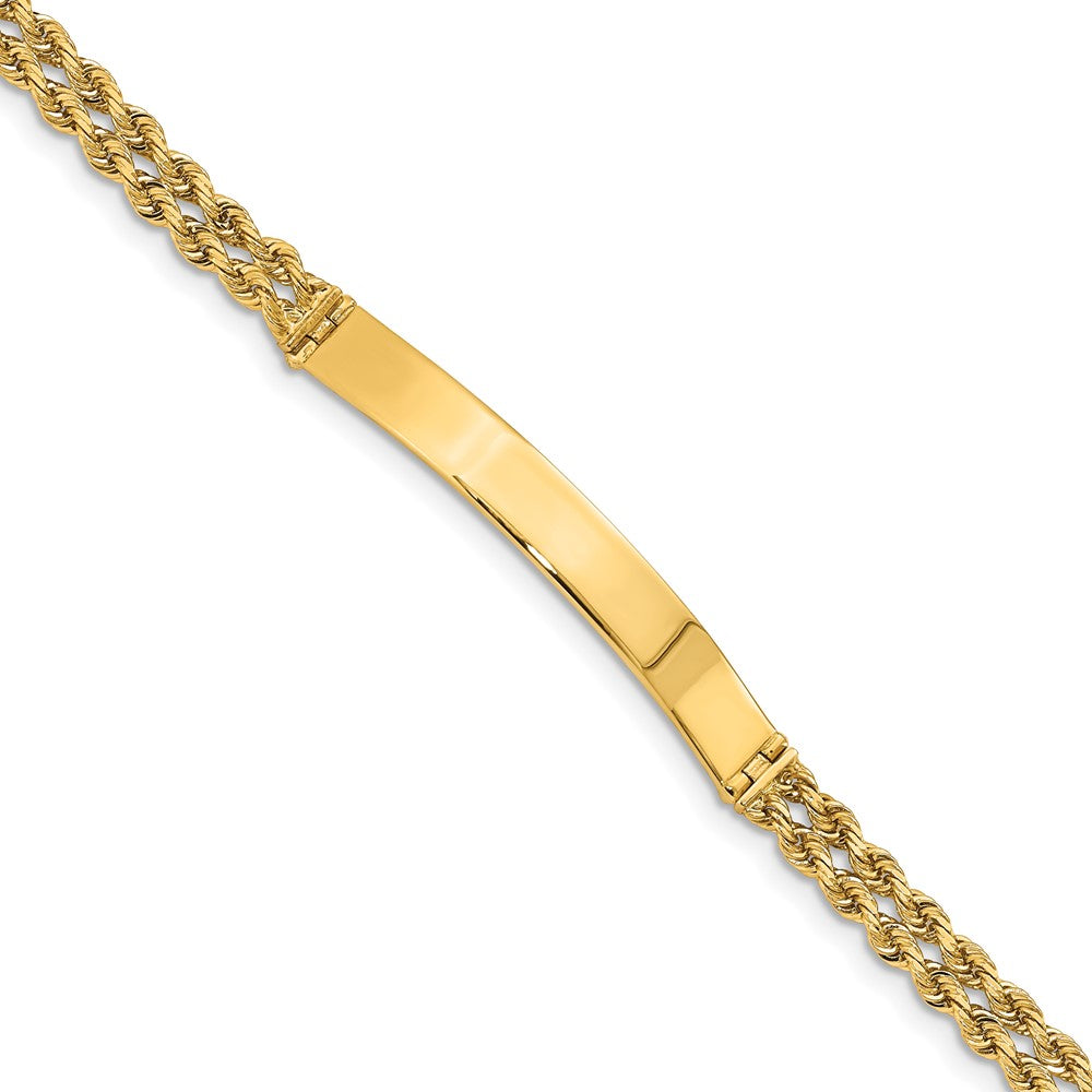 Quality Gold 14k Two Strand Rope ID Bracelet Gold