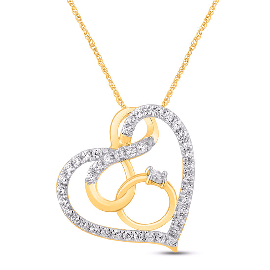 10 Karat Yellow Gold 0.25 Carat Diamond Fashion Pendant-0829294-YG