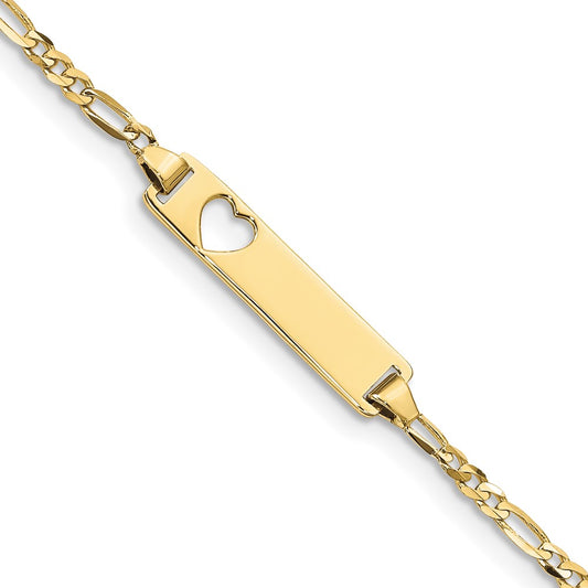 Quality Gold 10k Figaro Link ID Bracelet Gold