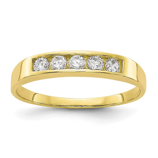 Quality Gold 10k CZ Polished Child's Ring Gold