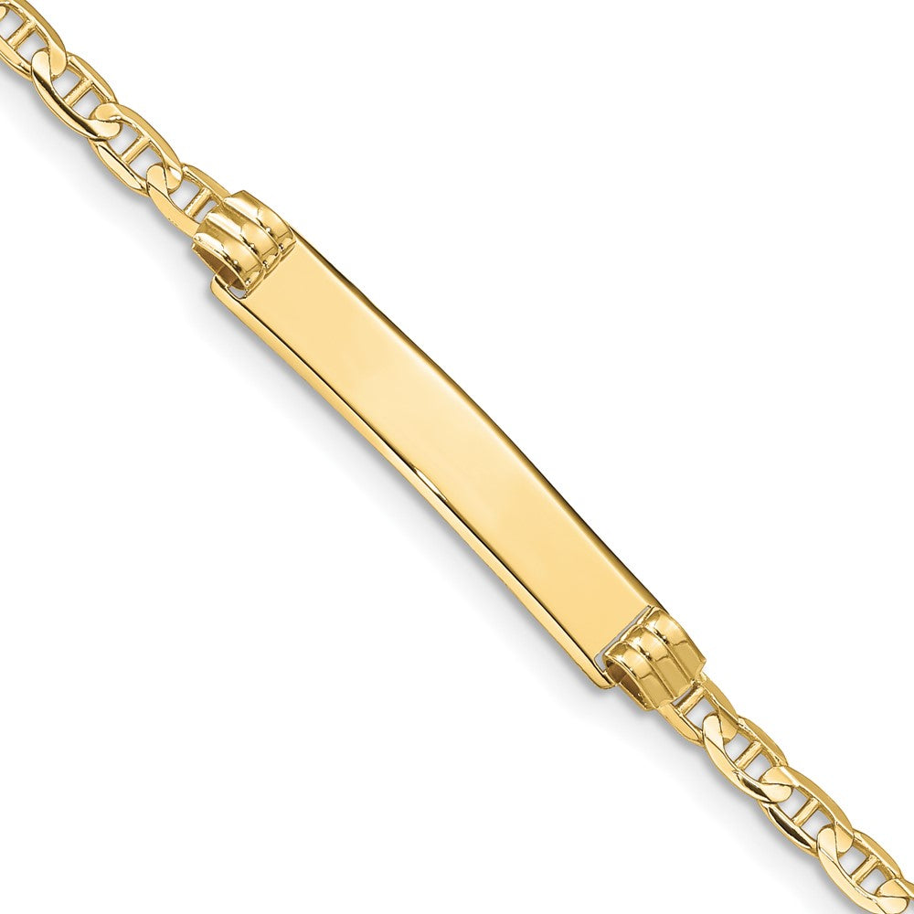 Quality Gold 10k Anchor Link ID Bracelet Gold